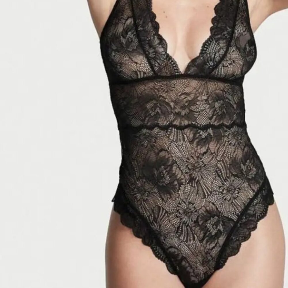 Black lace bodysuit